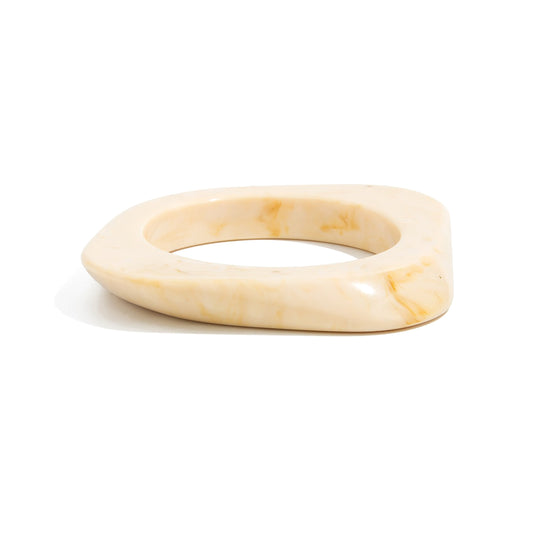 Planderful Vienna Verve Wide Bracelet For Women Acrylic Amber Pattern Statement Jewelry