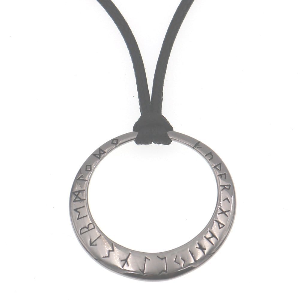 Nordic Viking Rune Stainless Steel Necklace for Men from Planderful Collection