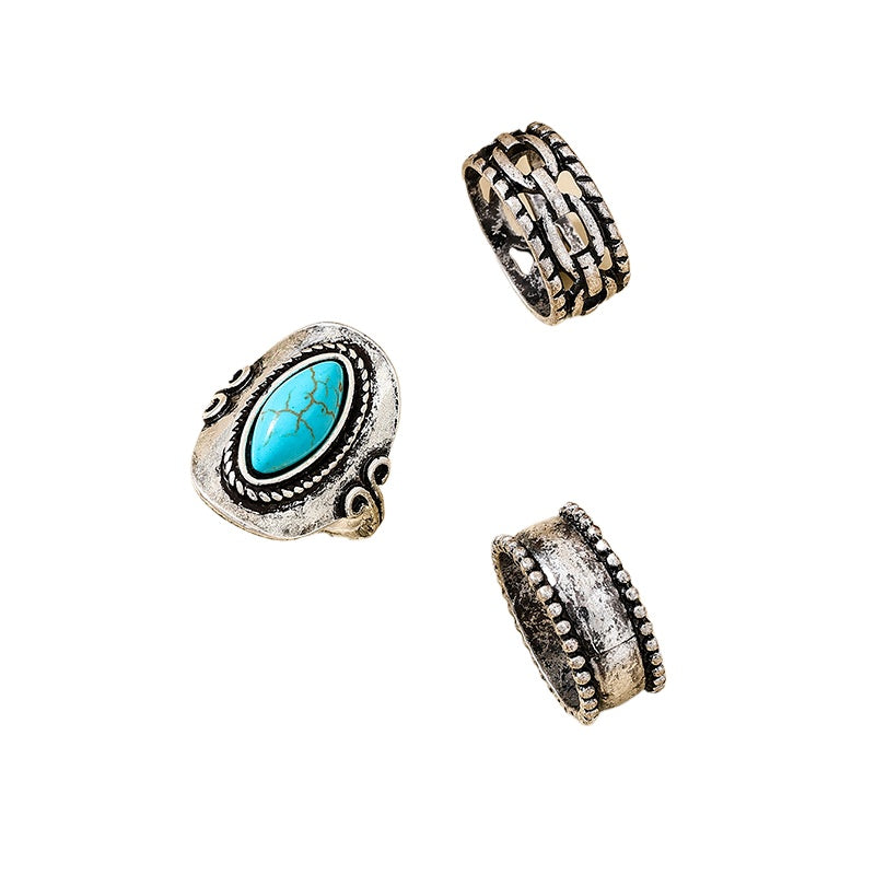 Retro Turquoise Western Cowboy Hat Women's Ring by Planderful