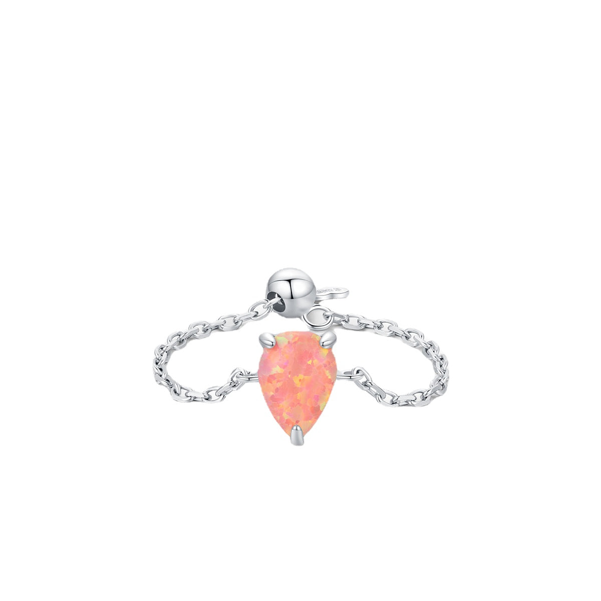 Stylish Adjustable Sterling Silver Opal Ring for Women