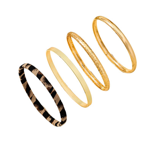 Planderful Vienna Verve Bracelet Set – Stylish Retro Metal Design