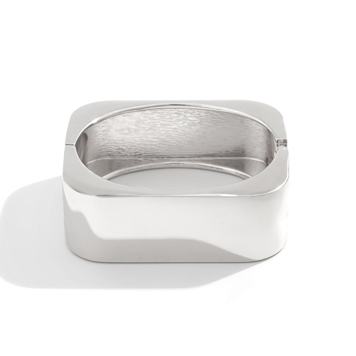 Planderful Vienna Verve Statement Geometric Rectangular Bracelet For Women With Personalized Mirror Buckle