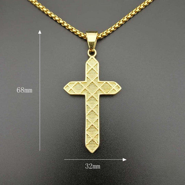 Zircon Necklace Statement Hip Hop Gold Plated Titanium Steel Pendant By Planderful Jewelry