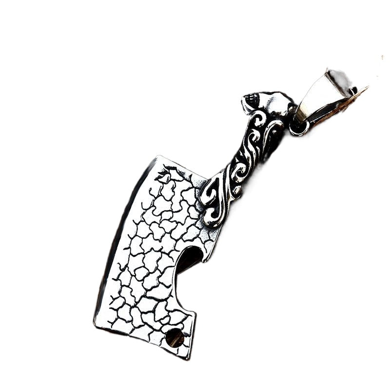 Titanium Steel Skull Pendant Bottle Opener Jewelry for Men - Retro European and American Design
