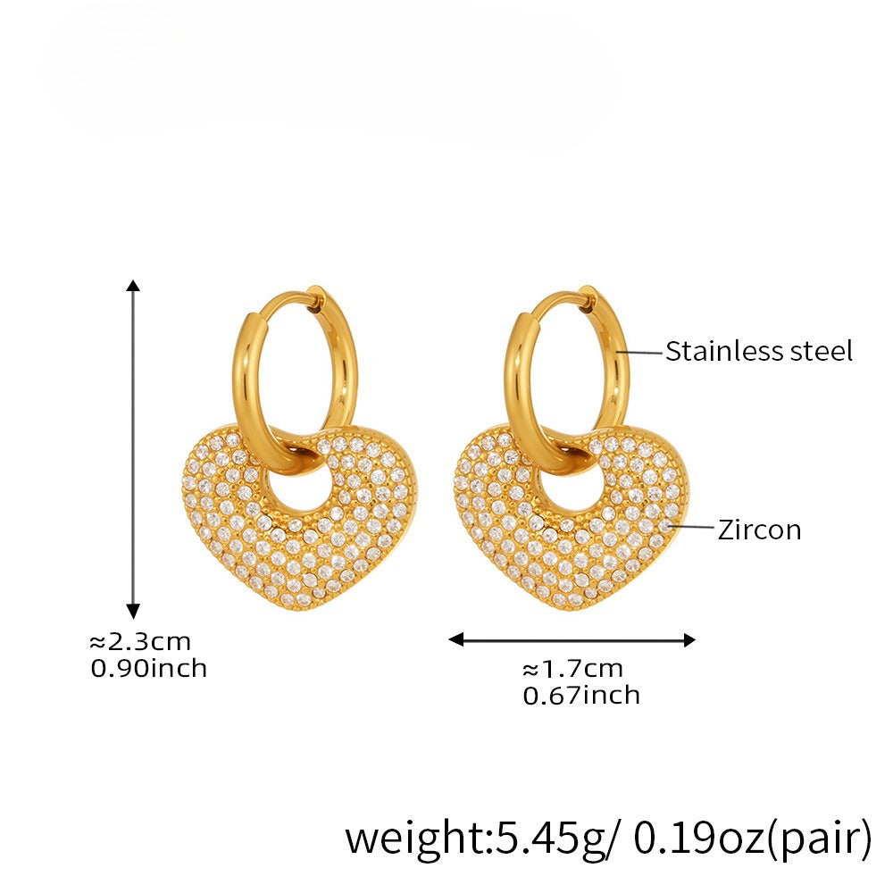 Planderful Lapis Rhombus Earrings Women Gold Plated