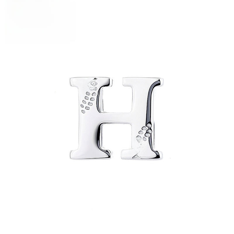 Glossy Letter Stainless Steel Pendant Necklace