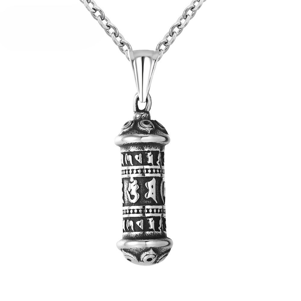 Planderful Titanium Steel Pendant Unisex Protection Charm Everyday Genie Exorcism Retro Style