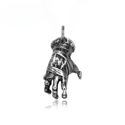 Retro Punk Devil's Hand Titanium Steel Pendant - Skull Palm Stainless Steel Accessories for Men