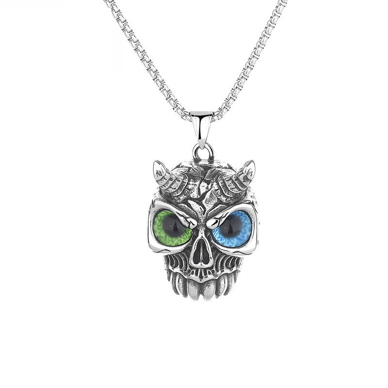 Titanium Steel Necklace – Statement Gothic Skull