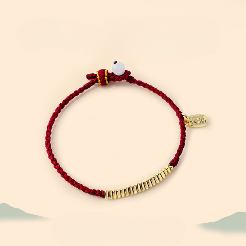 Chinese National Wind Sterling Silver Crystal Bracelet