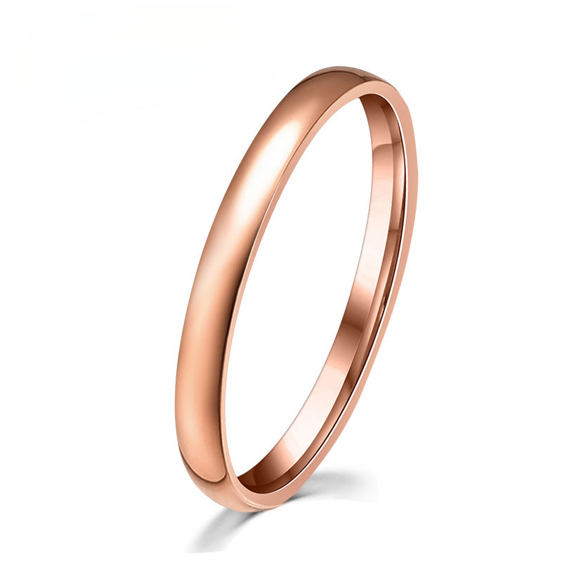 Japan And Korea Small Fresh Style Minimalist Rose Gold Tail Ring Gift