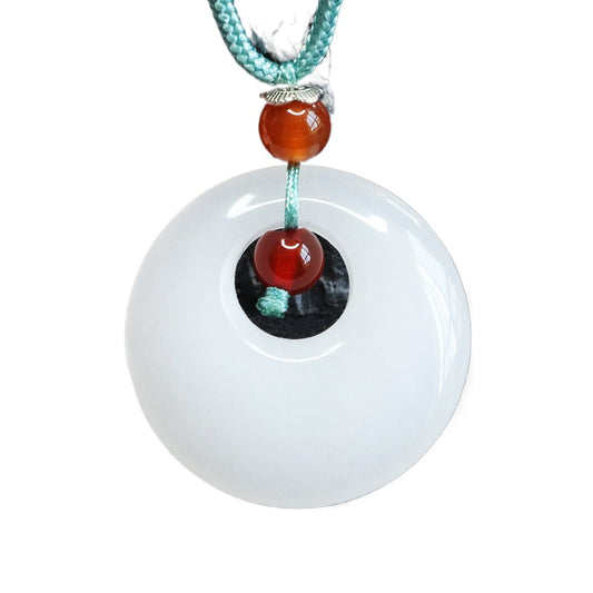 Golden Silk Jade Princess Buckle Pendant