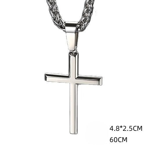Planderful Everyday Genie Cross Pendant Necklace For Men Stainless Steel Hip Hop Style Jewelry