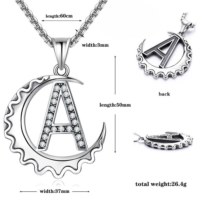 Letter Diy Stainless Steel Pendant Necklace