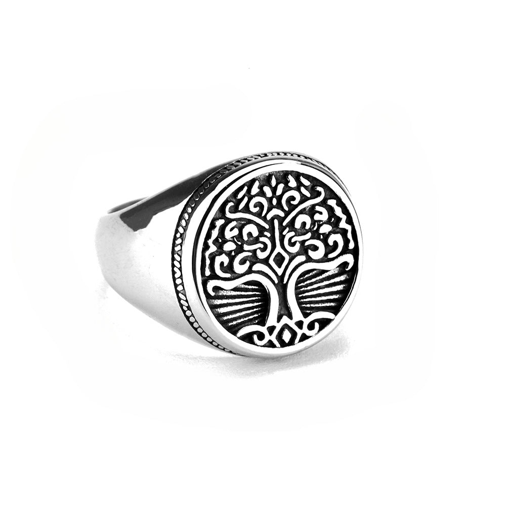 Nordic Viking Ring Solid Stainless Steel Jewelry for Men