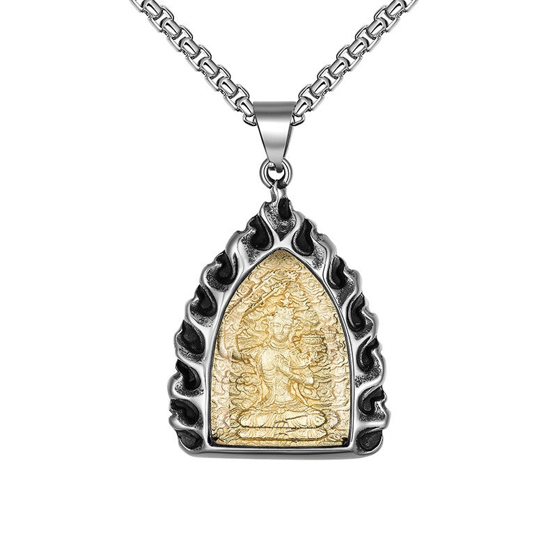 Titanium Steel Necklace – Vintage Zodiac Pendant