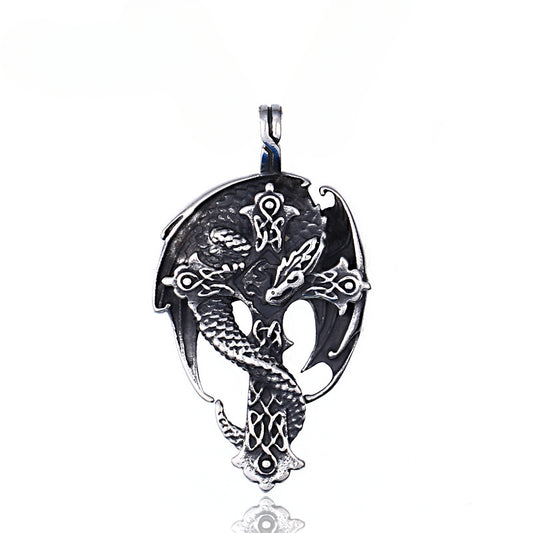 Titanium Steel Retro Cross Pendant for Men - European and American Style