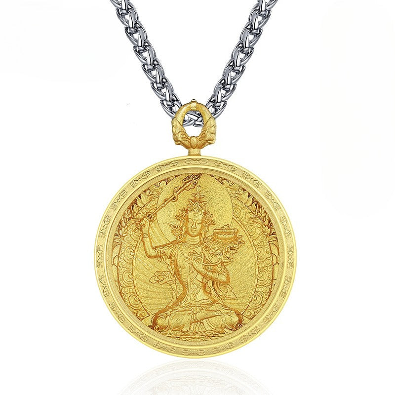 Steel Necklace – Luxury Bodhisattva Zodiac Pendant
