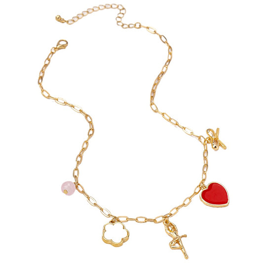 Planderful Vienna Verve Necklace – Unique Five-Leaf Clover Design