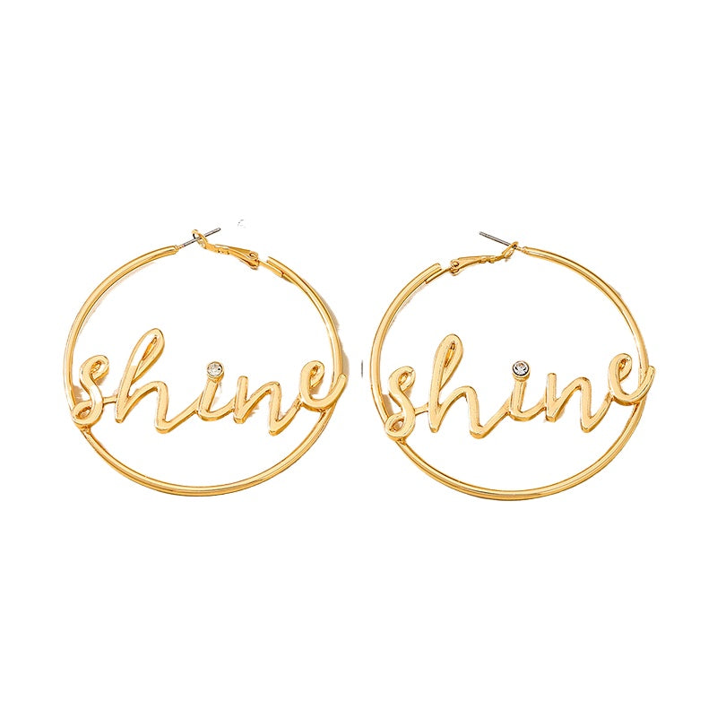 Planderful Vienna Verve Earrings – Stylish Metal Letter Design