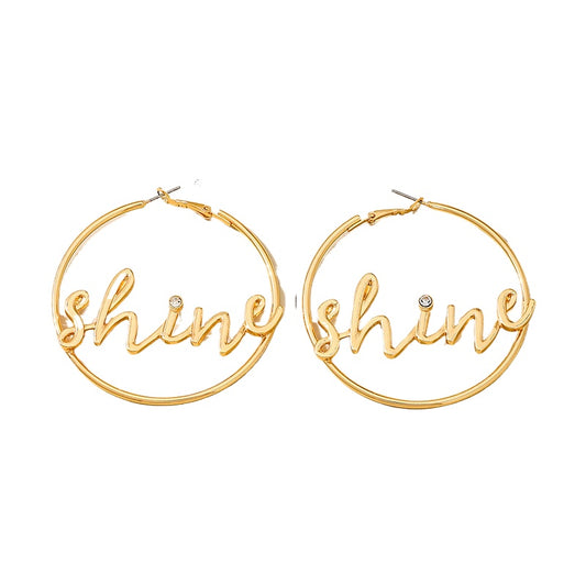 Planderful Vienna Verve Earrings – Stylish Metal Letter Design