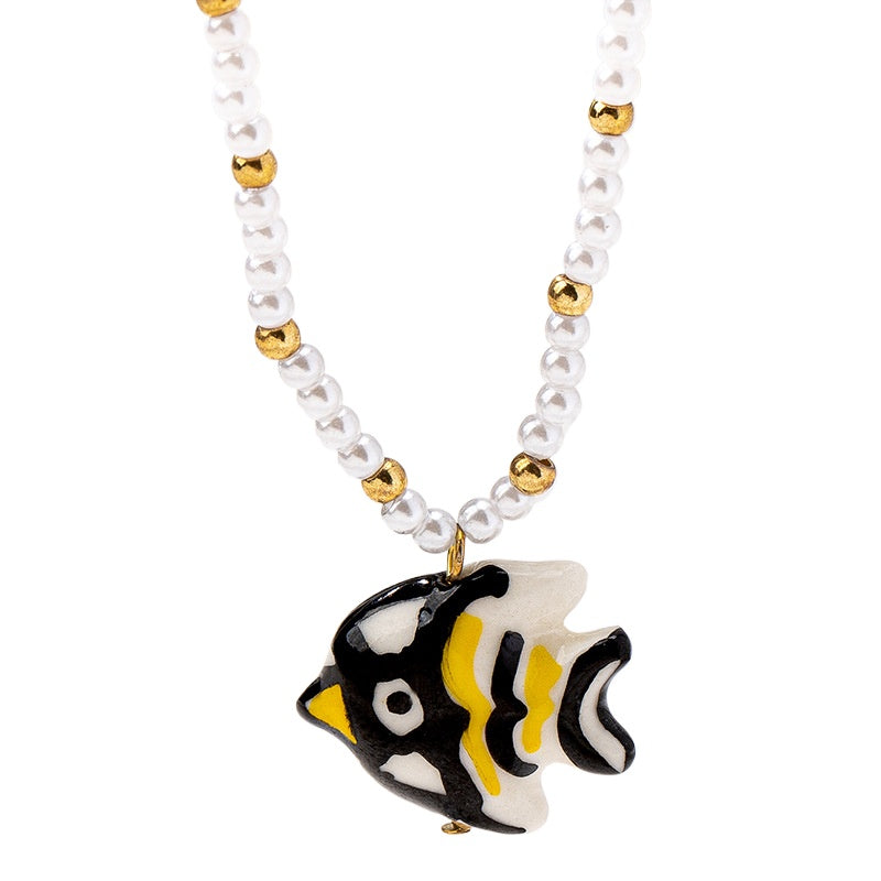 Planderful Fun Cartoon Metal Cross Necklace for Women