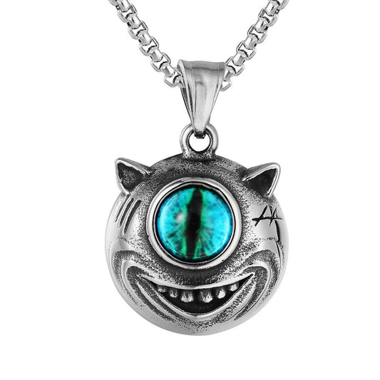 Single Eye Little Monster Titanium Steel Necklace for Men