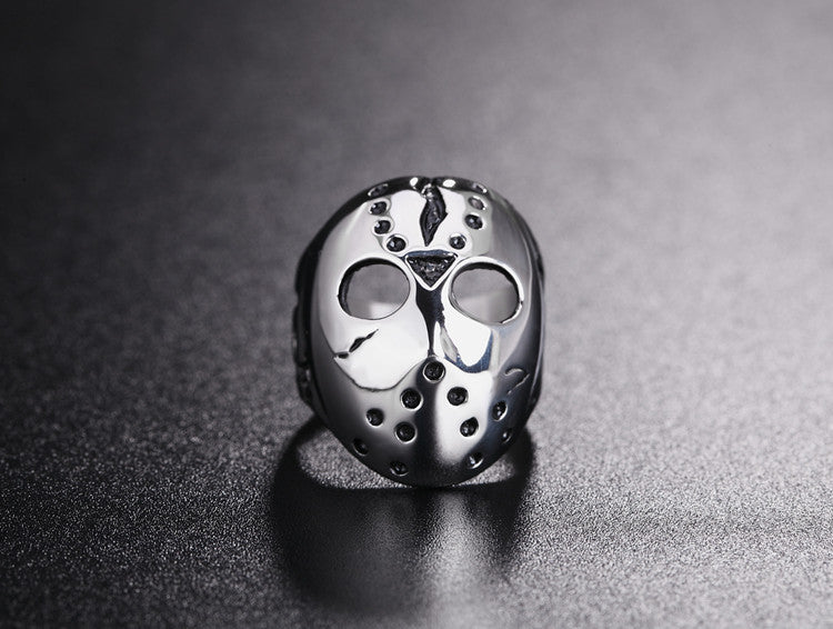 Hockey Mask Titanium Steel Ring