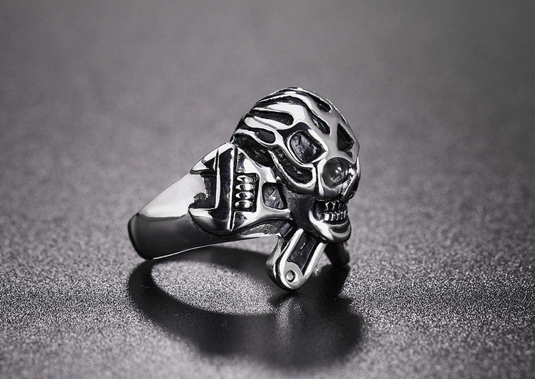 Titanium Steel Skull Ring
