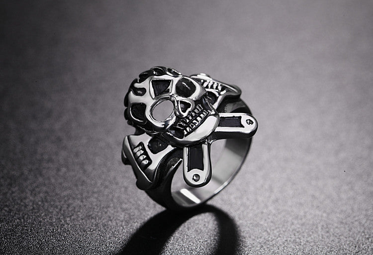 Titanium Steel Skull Ring