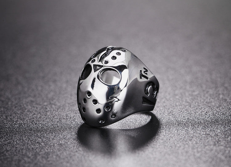 Hockey Mask Titanium Steel Ring