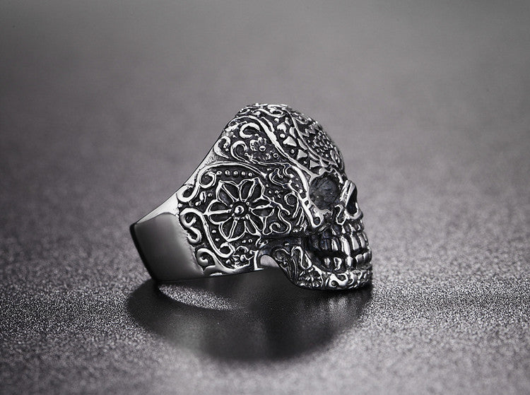 Titanium Steel Skull Ring