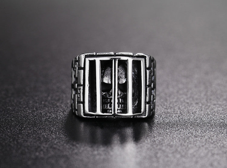 Titanium Steel Prison Ghost Ring