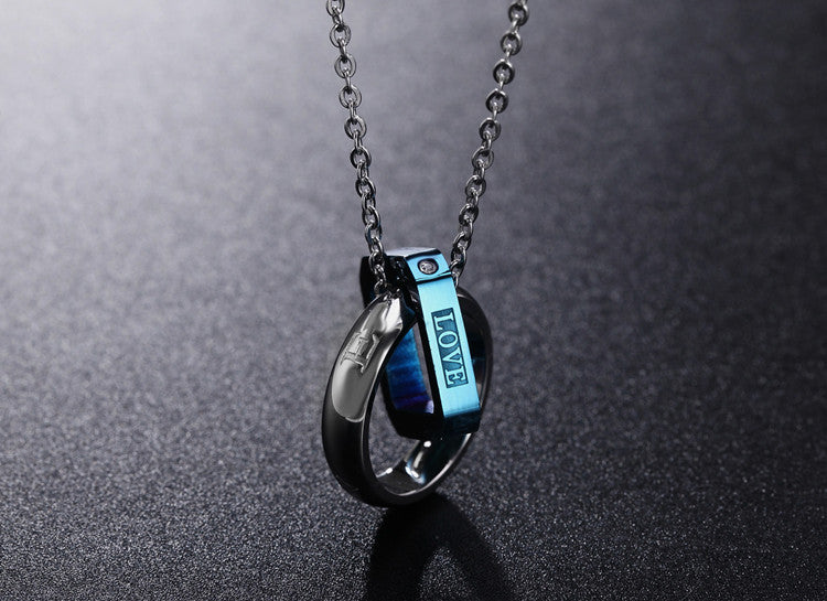 Square Pendant Necklace For Men And Women By Planderful Titanium Steel Unisex Protection Charm