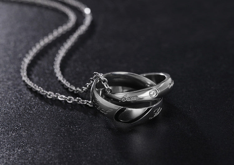 Heart Shaped Couple Necklace Titanium Steel Pendant Unisex Romantic Gift By Planderful For Couples