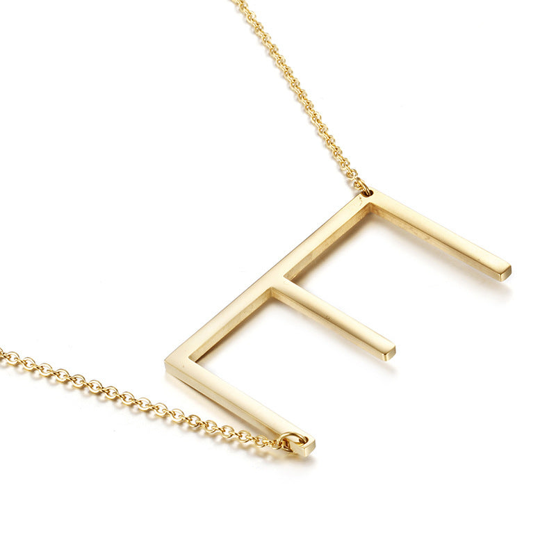 Clavicle Letter Necklace English Titanium Steel Clothing Necklace Stainless Steel Mother Gift Items