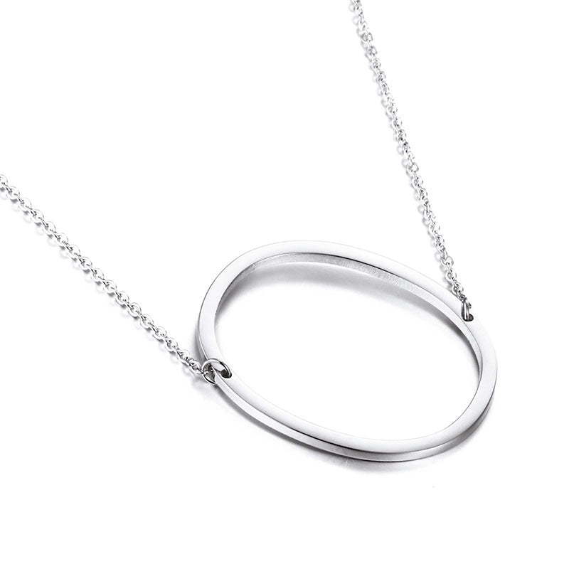 26-Letter Pendant Necklace, Fashionable And Women'S Short Collarbone Chain Titanium Steel
