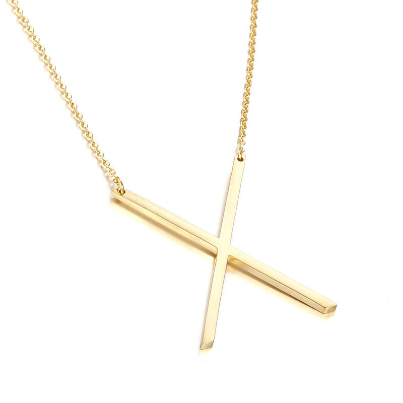 Clavicle Letter Necklace English Titanium Steel Clothing Necklace Stainless Steel Mother Gift Items