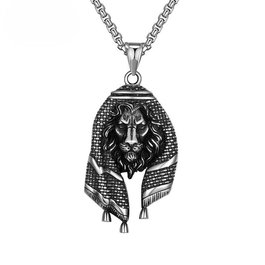 Stainless Steel Necklace - Statement Lion Pendant