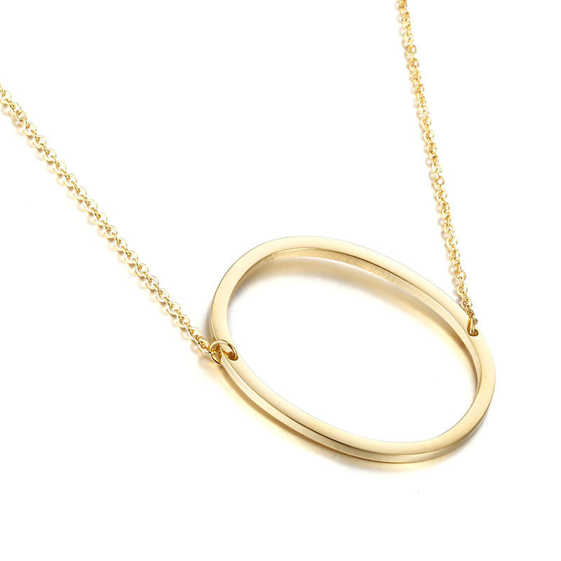 Clavicle Letter Necklace English Titanium Steel Clothing Necklace Stainless Steel Mother Gift Items