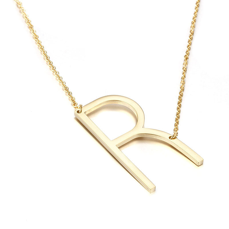 Clavicle Letter Necklace English Titanium Steel Clothing Necklace Stainless Steel Mother Gift Items