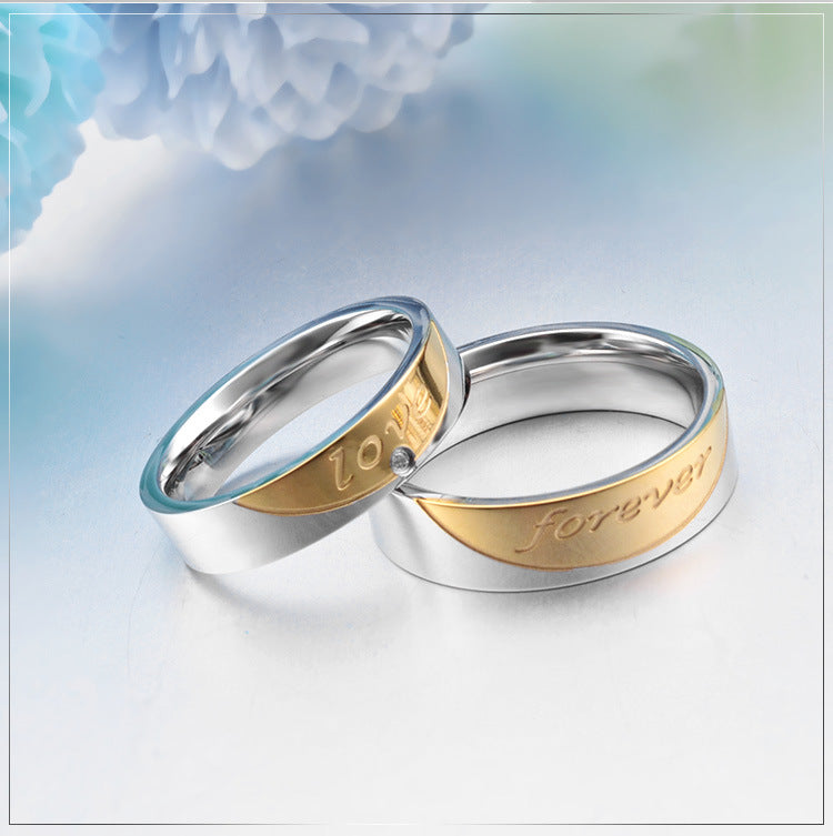 Couple Ring – Stainless Steel Diamond