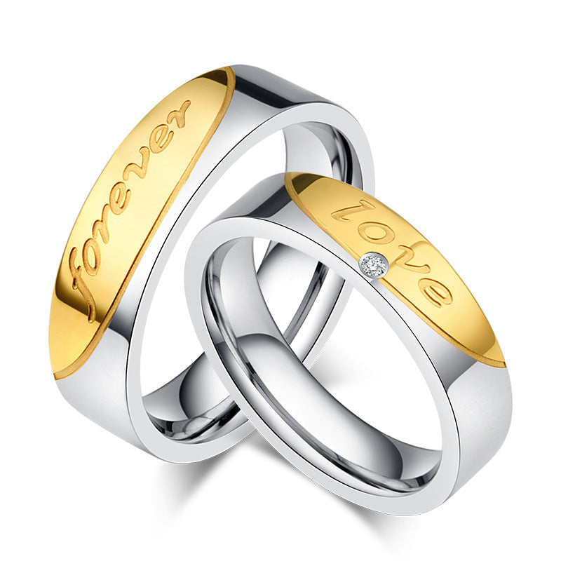 Couple Ring – Stainless Steel Diamond