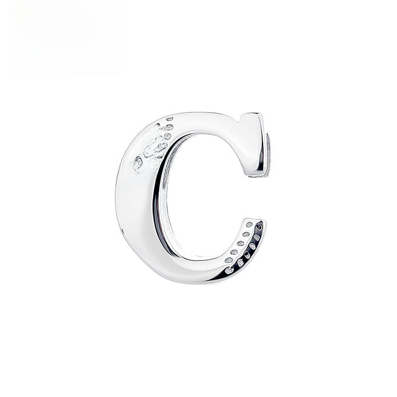 Glossy Letter Stainless Steel Pendant Necklace