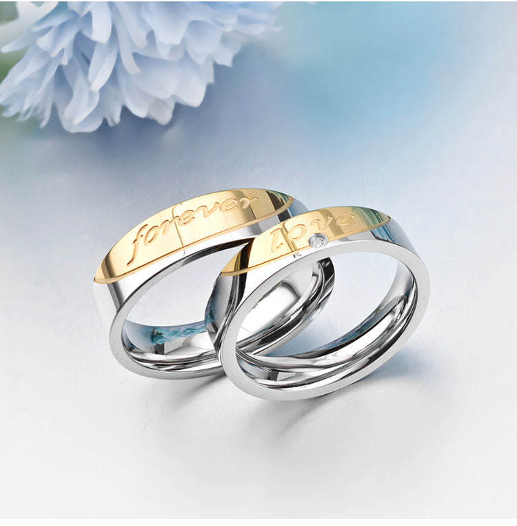 Couple Ring – Stainless Steel Diamond