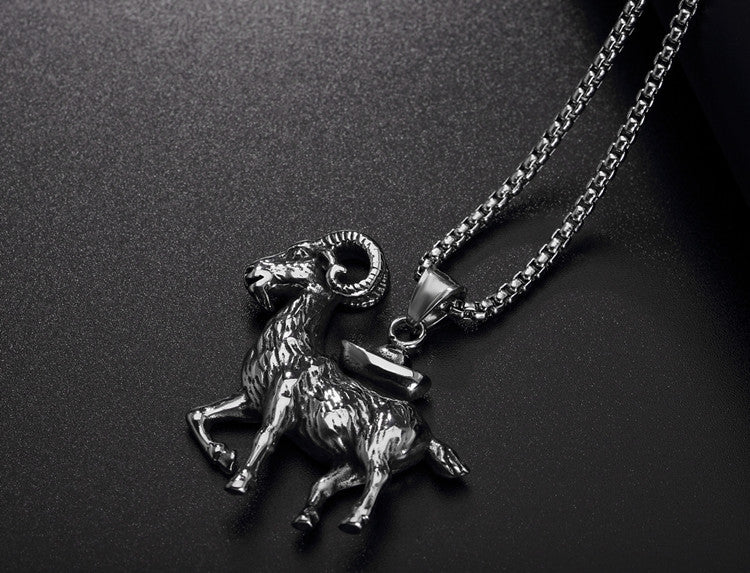 Planderful Titanium Steel Pendant Necklace Unisex Retro Fashion Statement For Men And Women