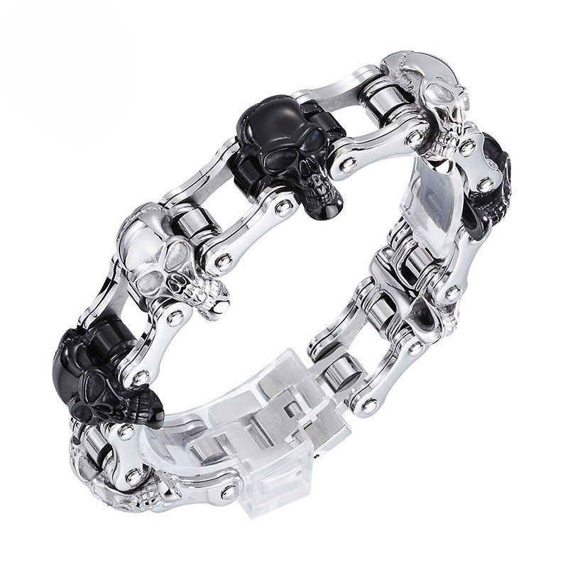 Rock Skull Men's Titanium Steel Bracelet