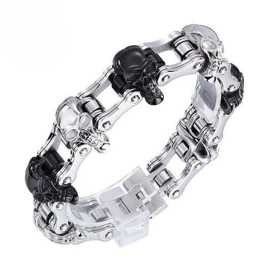 Rock Skull Men's Titanium Steel Bracelet