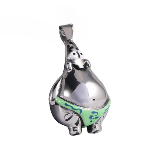 Animation Cute Stainless Steel Drip Pendant – Cute Cartoon Patrick Star Men & Women Necklace