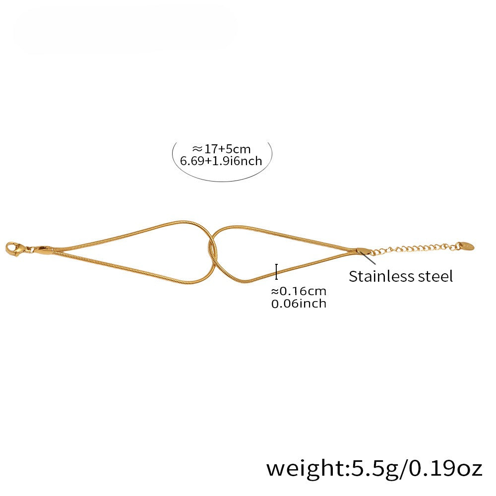 Planderful Stainless Steel Rope Knot Bracelet Everyday Wear